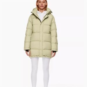 Aritzia Super Puff Mid Puffer Jacket - Tea Green